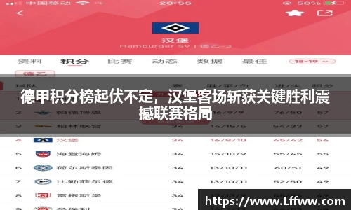 德甲积分榜起伏不定，汉堡客场斩获关键胜利震撼联赛格局